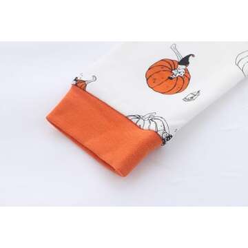 Owlivia 100% Organic Cotton Baby Long Sleeve Pajama Sets, Toddler Boy Girl 2-Piece Sleepwear(2 Years, Pumpkins)