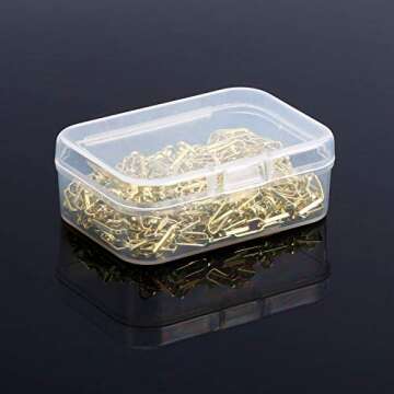 ALEXCRAFT 12 Feet 14K Dainty Gold Plated Brass Paperclip Chain Link Necklace Bulk for Jewelry Making