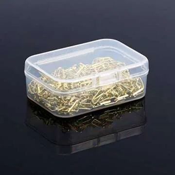 ALEXCRAFT 12 Feet 14K Dainty Gold Plated Brass Paperclip Chain Link Necklace Bulk for Jewelry Making