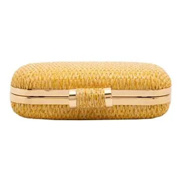Chic Raffia Straw Box Clutch for Elegant Summer Style