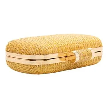 Chic Raffia Straw Box Clutch for Elegant Summer Style