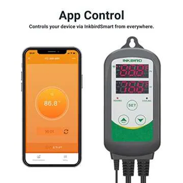 Inkbird WiFi ITC-308 Digital Temperature Controller Aquarium Thermostat for Aquarium Heater and Cooler, with Waterproof Sensor.