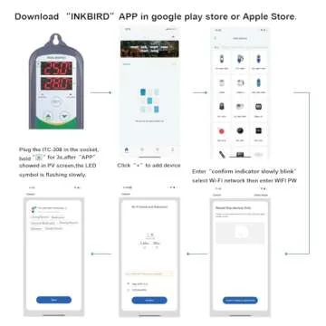 Inkbird WiFi ITC-308 Digital Temperature Controller Aquarium Thermostat for Aquarium Heater and Cooler, with Waterproof Sensor.