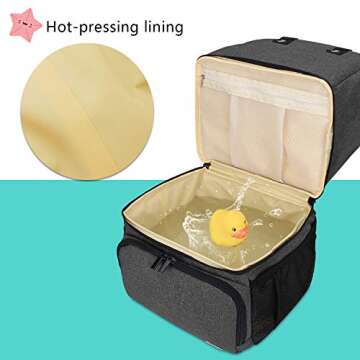 LUXJA Breast Pump Bag with 2 Compartments for Breast Pump and Cooler Bag, Breast Pumping Bag with 2 ...