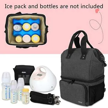 LUXJA Breast Pump Bag - Spacious and Stylish for Moms
