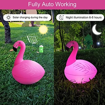 Cootway Solar Flamingo Floating Lights - Fun Outdoor Glow