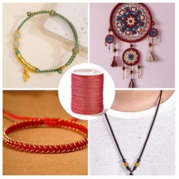 CABODYALS 0.5MM 12 Colors 6 Ply Multicolor Metallic Cord Gold Silver Shimmer Thread Polyester Tinsel Glitter String Hanger Bulk Rolls for Sewing Making Crafts Gift Wrapping Christmas Bracelets Supply