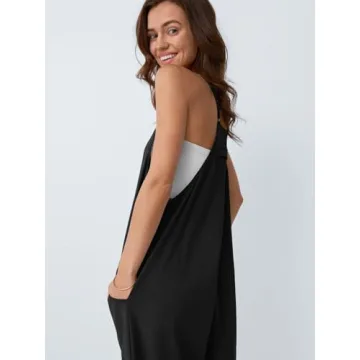 AUTOMET Women's Trendy Summer Jumpsuit Comfortable Romper