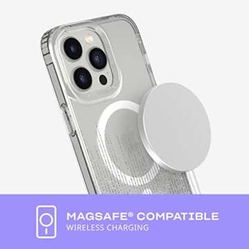 tech21 iPhone 14 Pro Max Evo Sparkle Compatible with MagSafe® – Glittering & Scratch-Resistant Phone Case with 12ft Multi-Drop Protection