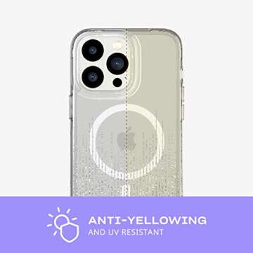 tech21 iPhone 14 Pro Max Evo Sparkle Compatible with MagSafe® – Glittering & Scratch-Resistant Phone Case with 12ft Multi-Drop Protection