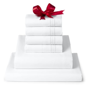 Mellanni King Sheet Set - 6-Piece Iconic Collection Bedding, (Including 4 Pillowcases), 16-Inch Deep...