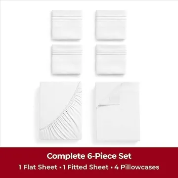 Mellanni King Sheet Set - 6-Piece Luxurious Bedding