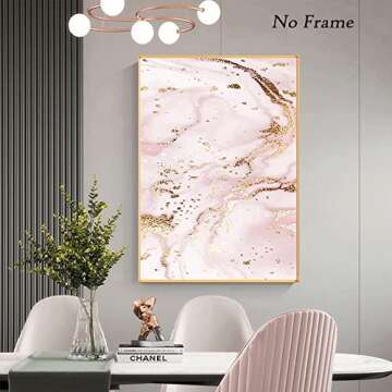 Elegant Pink Marble Abstract Wall Art for Decor