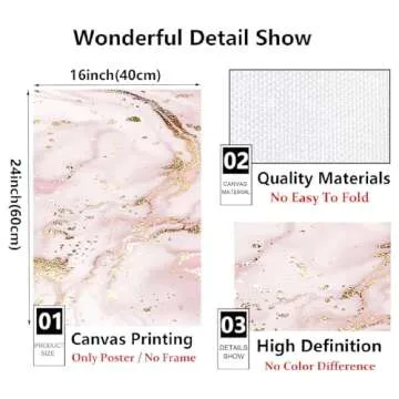 Elegant Pink Marble Abstract Wall Art for Decor