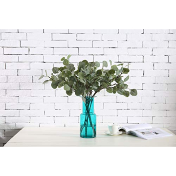 ZHIIHA Eucalyptus Stems Set of 6 for Home Decor