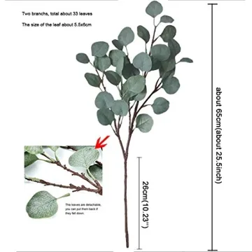 ZHIIHA Eucalyptus Stems Set of 6 for Home Decor