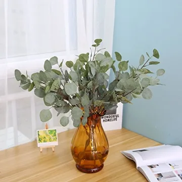 ZHIIHA Eucalyptus Stems Set of 6 for Home Decor