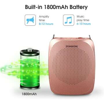 Voice Amplifier Headset for Teachers & Guides