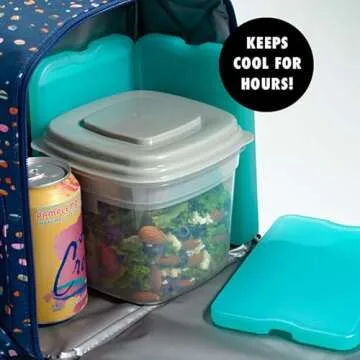 Cool Coolers by Fit + Fresh, Reusable & Long-Lasting XL Slim Ice Packs, Cold Packs for Lunch Boxes, Ice Packs for Lunch Bags. Cooler Accessories for Camping, Beach, Lunch, and Work, 8PK, Green