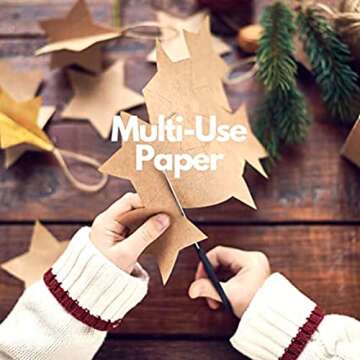 Shinok 2 Pack Brown Kraft Paper Roll 15" x 400" Brown Wrapping Paper Small Packing for Moving Craft Paper Roll for Gift Wrapping Art