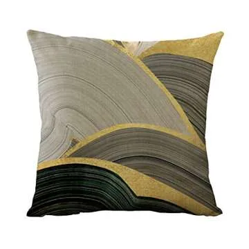 WOMHOPE Set of 4 Vintage Geometric Decorative Throw Pillow Covers Pillow Cases Cushion Cases 18 x 18 Inch for Living Room,Couch and Bed (Green)