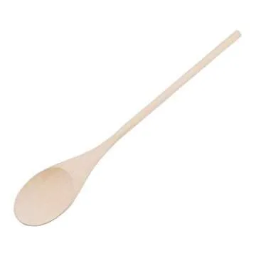 18-Inch Long Handle Wooden Cooking Mixing Spoon Set of 2 - Birch Wood