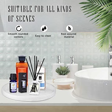 Stylish Ceramic Round Marble Tray for Home & Gifts