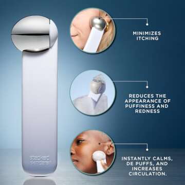 StackedSkincare Ice Roller, Professional Face Sculpting Tool to Reduce Puffiness, Calm Redness and I...