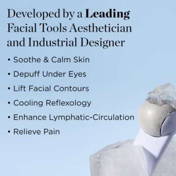 StackedSkincare Ice Roller, Professional Face Sculpting Tool to Reduce Puffiness, Calm Redness and Inflammation, Lift & Sculpt Facial Contours