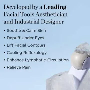 StackedSkincare Ice Roller, Professional Face Sculpting Tool to Reduce Puffiness, Calm Redness and Inflammation, Lift & Sculpt Facial Contours