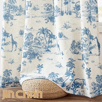 Elegance in jinchan Toile Curtains - Light Filtering Drapes