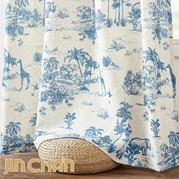 Elegance in jinchan Toile Curtains - Light Filtering Drapes