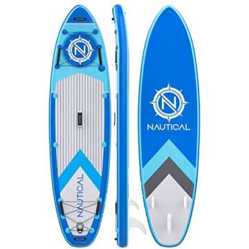 iROCKER Nautical Inflatable Paddle Board for Fun Adventures