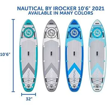 iROCKER Nautical Inflatable Paddle Board for Fun Adventures