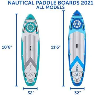 iROCKER Nautical Inflatable Paddle Board for Fun Adventures