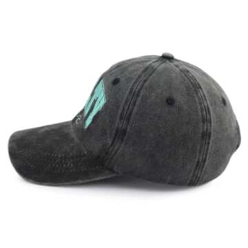 Tbstlumd Salty Beaches Hats for Women Men, Surf Decor Summer Beaches Essentials, Funny Surfer Baseball Cap, Vacation Retirement Birthday Gifts for Dad Mom Black