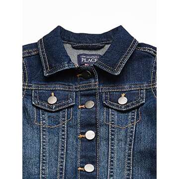 The Children's Place Baby Girls And Toddler Girls Basic Denim Jacket,China Blue,2T