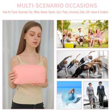 YogoRun Travel Size Toiletries Kit - Pink Cosmetic Pouch