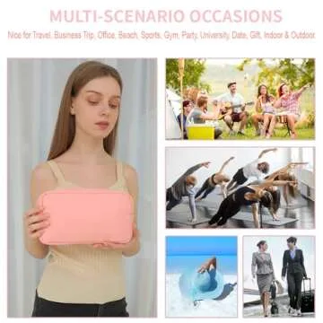 YogoRun Travel Size Toiletries Kit - Pink Cosmetic Pouch