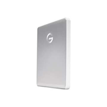 G-Technology 2TB G-DRIVE Mobile USB-C (USB 3.1) Portable External Hard Drive, Silver - 0G10339