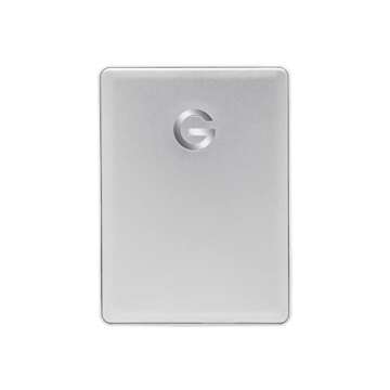 G-Technology 2TB G-DRIVE Mobile USB-C (USB 3.1) Portable External Hard Drive, Silver - 0G10339