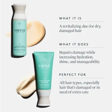 Virtue Recovery Shampoo and Conditioner Duo for Color Safe Care