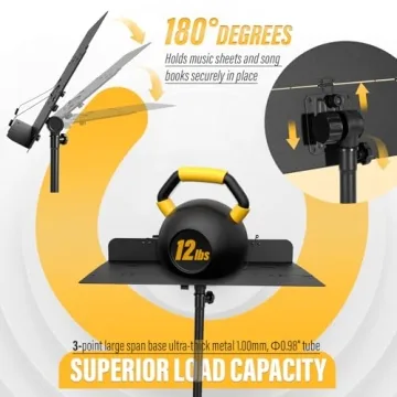 Adjustable Portable Folding Music Stand for Musicians