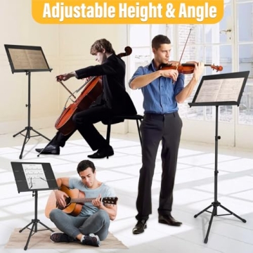 Adjustable Portable Folding Music Stand for Musicians