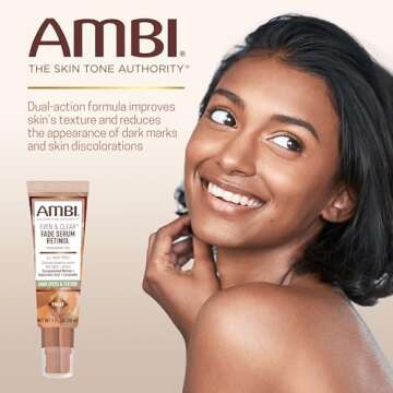 Ambi Even & Clear Fade Serum, Hyperpigmentation Treatment, Hydroquinone-free, Dark Spot Corrector, R...