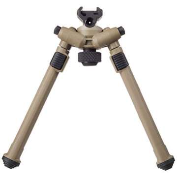 Magpul Rifle Bipod Gun Rest for Hunting and Shooting, 1913 Picatinny Rail, Flat Dark Earth
