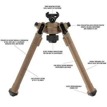 Magpul Rifle Bipod: Durable, Adjustable and Versatile