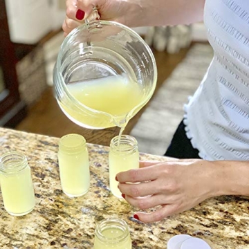 2 oz Glass Juice Shot Bottles Leak Proof Wide Mouth 8 Pack