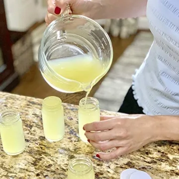 2 oz Glass Juice Shot Bottles Leak Proof Wide Mouth 8 Pack