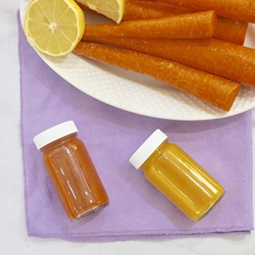 2 oz Glass Juice Shot Bottles Leak Proof Wide Mouth 8 Pack